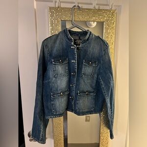 DENIM JACKET BY RALPH LAUREN… SIZE XL… 20” PIT TO PIT… 20” LONG… 25” SLEEVES.
